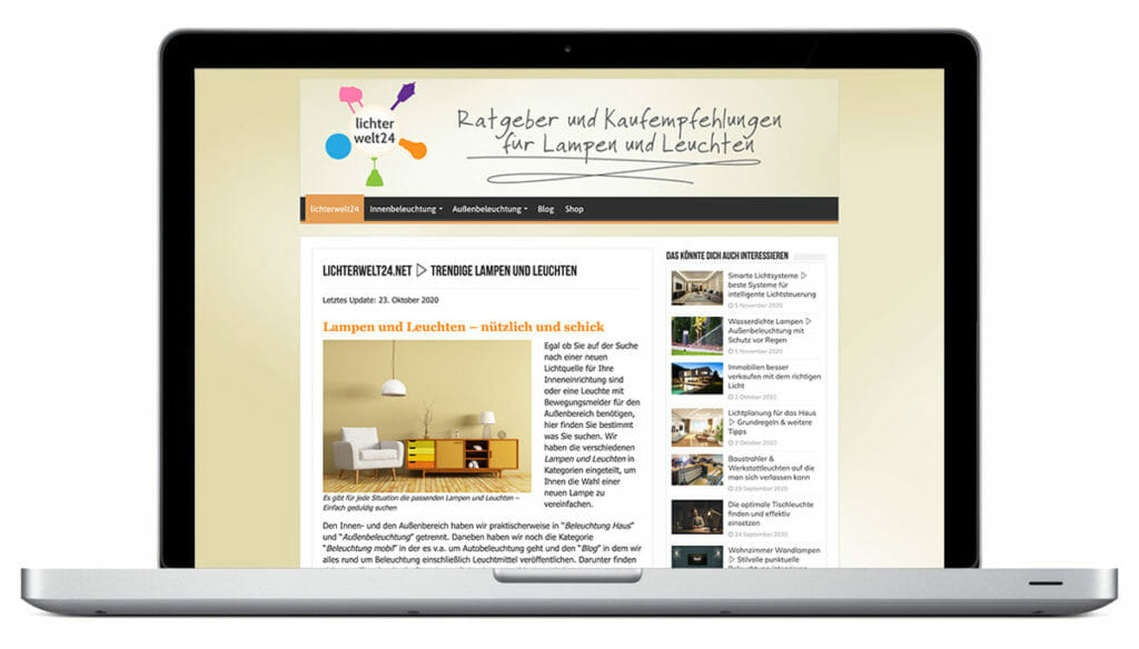Webdesign Augsburg lichterwelt24.net